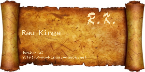 Rau Kinga névjegykártya